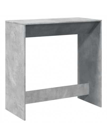Tavolo da Bar Grigio Cemento 102x50x103,5 cm Legno Multistrato