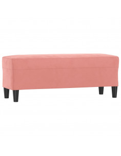 Panca rosa 100x35x41 cm in Velluto 2