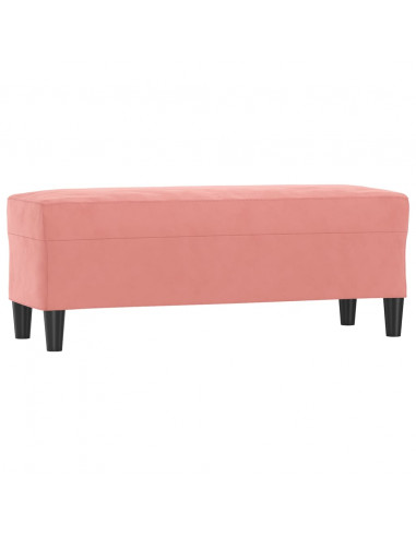 Panca rosa 100x35x41 cm in Velluto