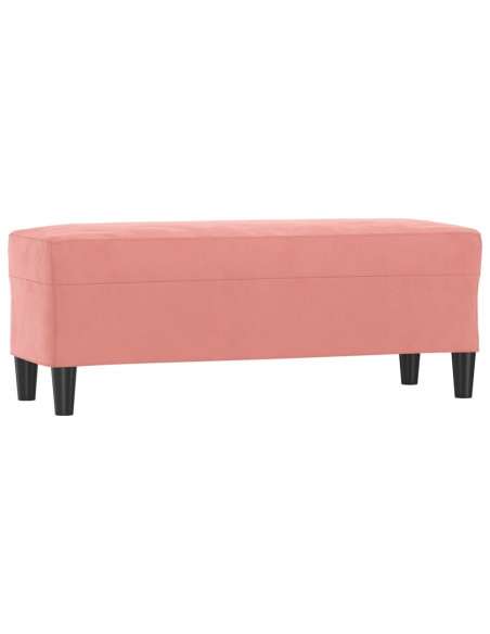 Panca rosa 100x35x41 cm in Velluto