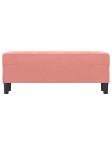 Panca rosa 100x35x41 cm in Velluto