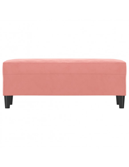 Panca rosa 100x35x41 cm in Velluto