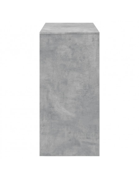 Tavolo da Bar Grigio Cemento 102x50x103,5 cm Legno Multistrato