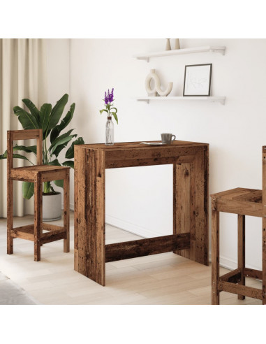 Tavolo da Bar Legno Antico 102x50x103,5 cm in Legno Multistrato