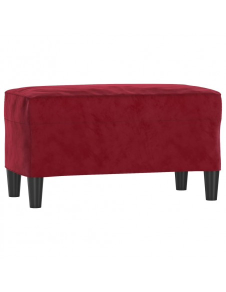 Panca Rosso Vino 70x35x41 cm in Velluto