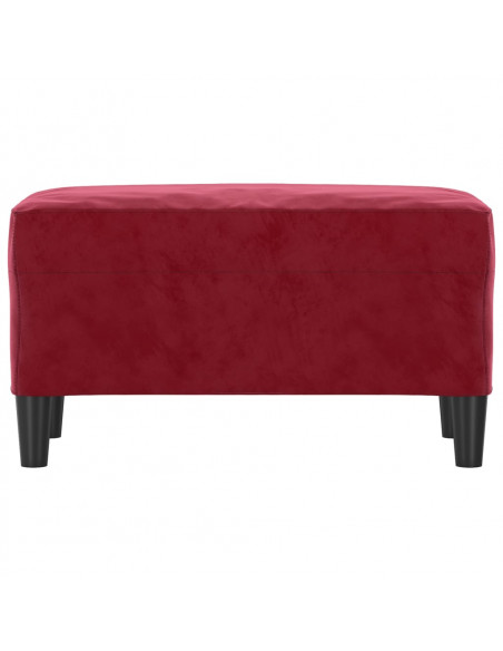 Panca Rosso Vino 70x35x41 cm in Velluto