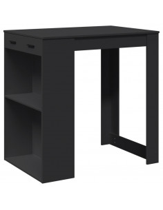 Tavolo da Bar Nero 102x70x103,5 cm in Truciolato 2