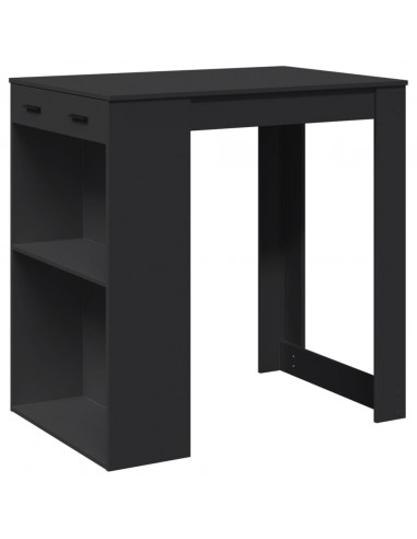 Tavolo da Bar Nero 102x70x103,5 cm in Truciolato