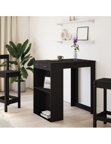 Tavolo da Bar Nero 102x70x103,5 cm in Truciolato