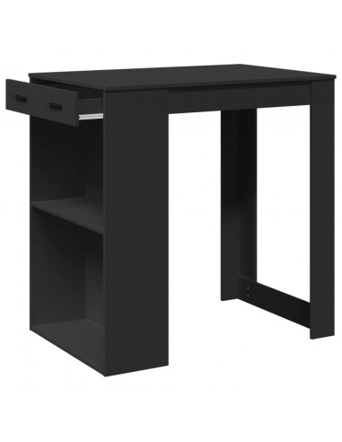 Tavolo da Bar Nero 102x70x103,5 cm in Truciolato