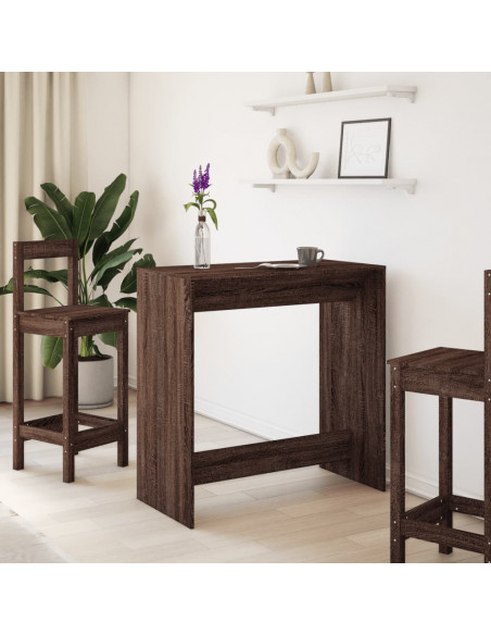 Tavolo da Bar Rovere Marrone 102x50x103,5 cm Legno Multistrato