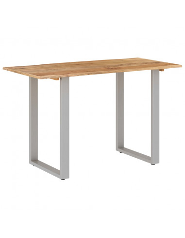 Tavolo da Pranzo 118x58x76 cm in Legno Massello di Acacia