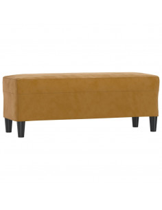 Panca marrone 100x35x41 cm in Velluto 2