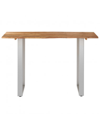 Tavolo da Pranzo 118x58x76 cm in Legno Massello di Acacia