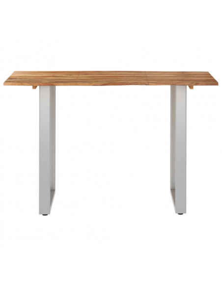 Tavolo da Pranzo 118x58x76 cm in Legno Massello di Acacia
