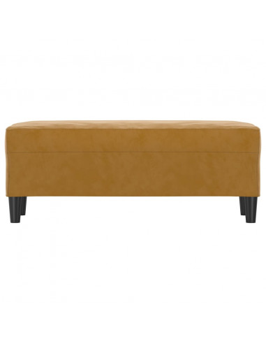 Panca marrone 100x35x41 cm in Velluto