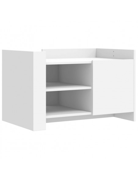 Tavolino da Salotto Bianco 80x50x50 cm in Legno Multistrato