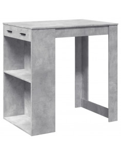 Tavolo da Bar Grigio Cemento 102x70x103,5 cm in Truciolato 2
