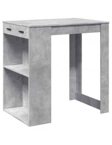 Tavolo da Bar Grigio Cemento 102x70x103,5 cm in Truciolato