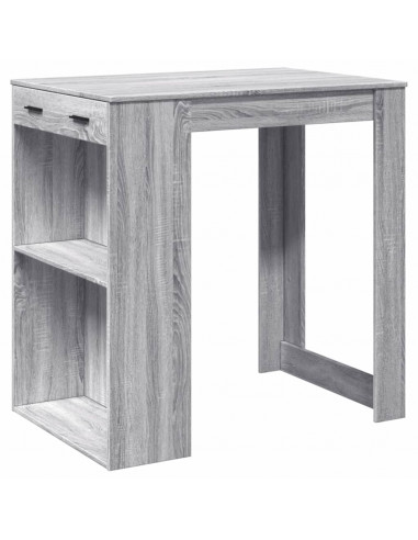 Tavolo da Bar Grigio Sonoma 102x70x103,5 cm in Truciolato