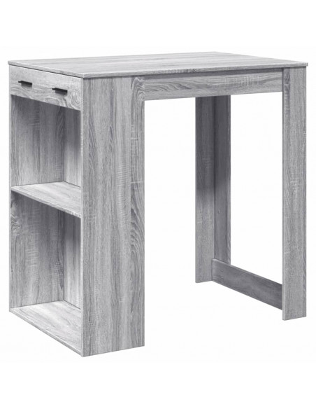 Tavolo da Bar Grigio Sonoma 102x70x103,5 cm in Truciolato