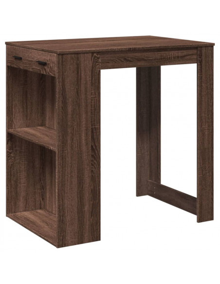 Tavolo da Bar Rovere Marrone 102x70x103,5 cm in Truciolato