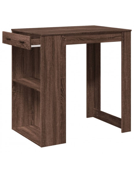 Tavolo da Bar Rovere Marrone 102x70x103,5 cm in Truciolato