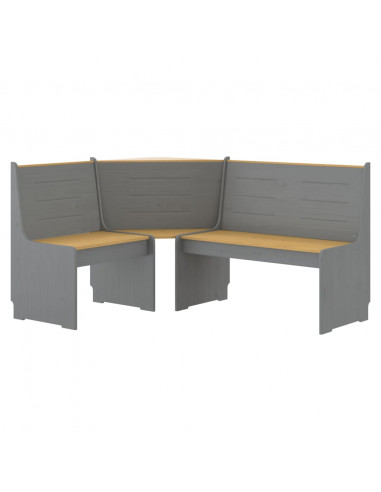 Panca Angolare REINE 151 cm in Pino Marrone Miele e Grigio