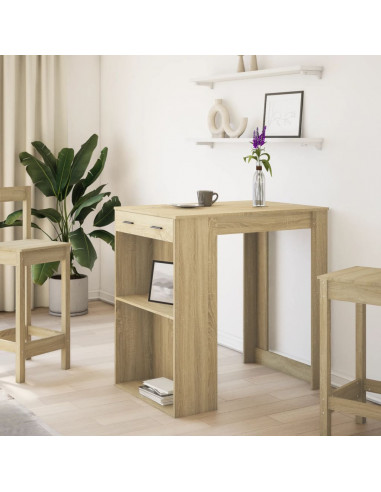 Tavolo da Bar Rovere Sonoma 102x70x103,5 cm in Truciolato