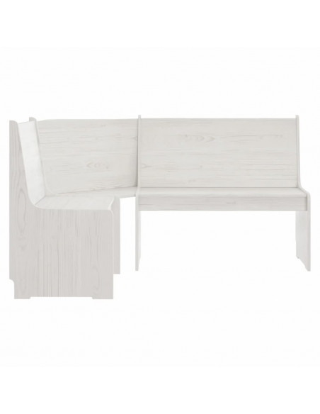 Panca Angolare REINE 151 cm in Pino Massello Bianco