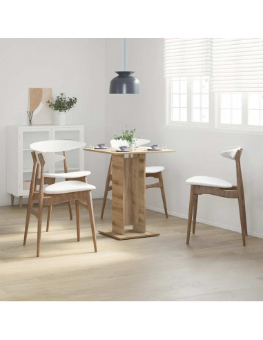 Tavolo da Bistrot Rovere Artigianale 60x60x75 cm in Truciolato