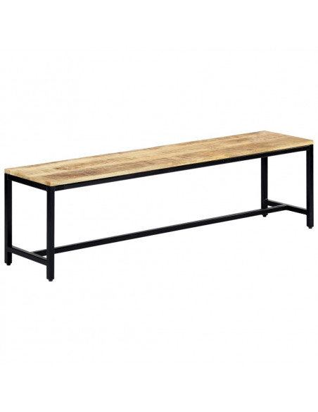 Panca da Pranzo 160 cm in Legno Massello di Mango Grezzo