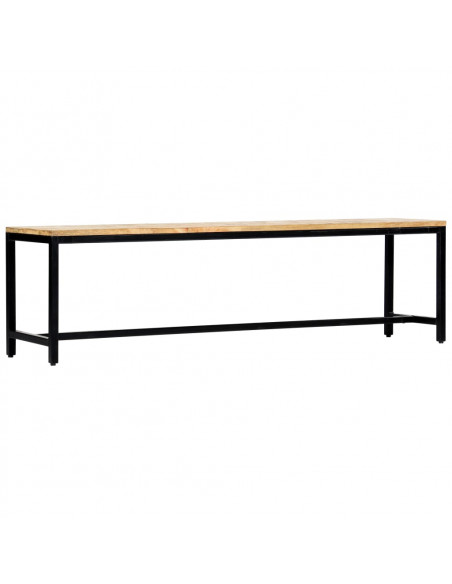 Panca da Pranzo 160 cm in Legno Massello di Mango Grezzo