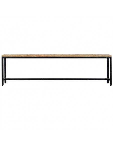 Panca da Pranzo 160 cm in Legno Massello di Mango Grezzo