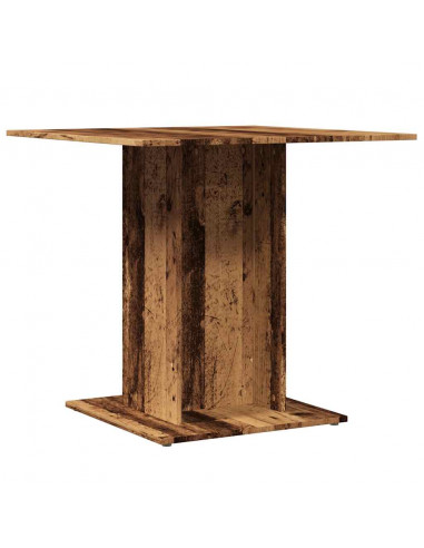 Tavolo da Pranzo Legno Antico 80x80x75 cm in Legno Multistrato