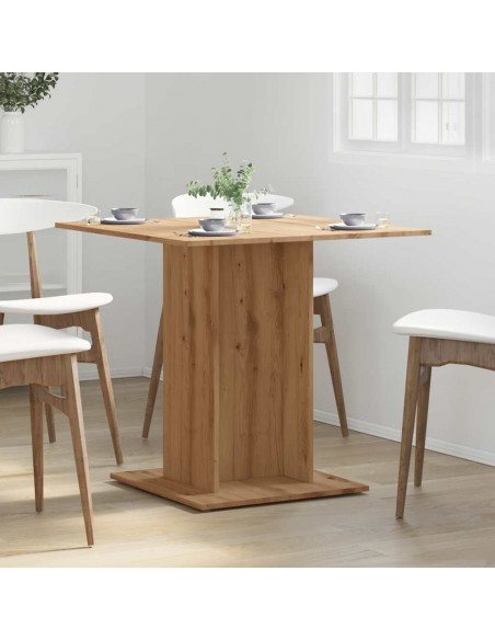 Tavolo Pranzo Rovere Artigianale 80x80x75 cm Legno Multistrato