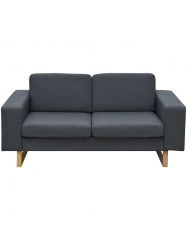 Set di Diavani a 2 posti e 3 Posti Grigio Scuro