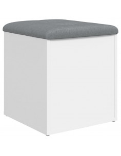 Panca Portaoggetti Bianca 42x42x45 cm in Legno Multistrato 2