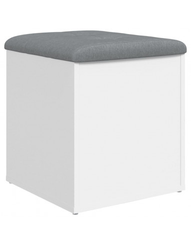 Panca Portaoggetti Bianca 42x42x45 cm in Legno Multistrato