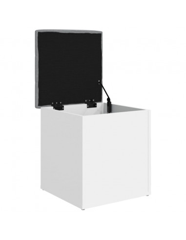 Panca Portaoggetti Bianca 42x42x45 cm in Legno Multistrato