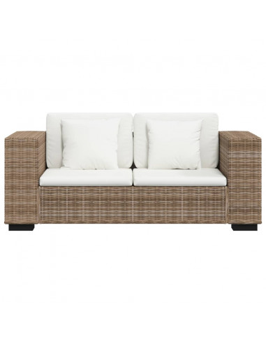 Set Divani a 2 e 3 Posti in Vero Rattan