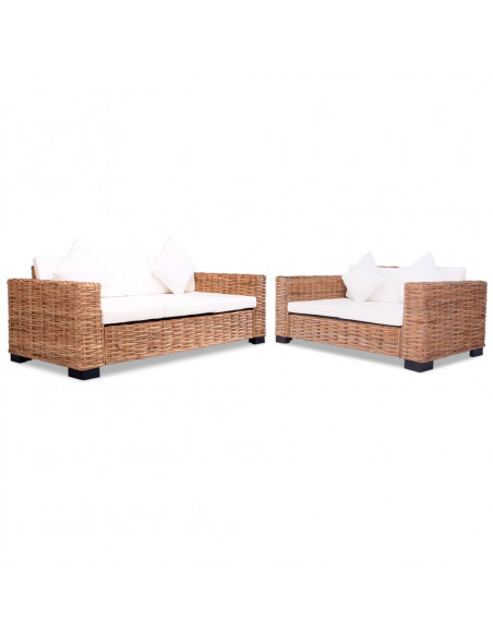 Set Divani 15 pz in Rattan Naturale