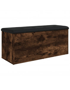 Panca Portaoggetti Rovere Fumo 102x42x45 cm Legno Multistrato 2