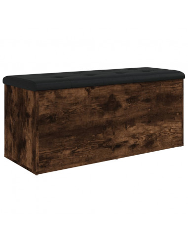 Panca Portaoggetti Rovere Fumo 102x42x45 cm Legno Multistrato