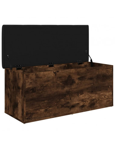 Panca Portaoggetti Rovere Fumo 102x42x45 cm Legno Multistrato