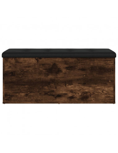 Panca Portaoggetti Rovere Fumo 102x42x45 cm Legno Multistrato