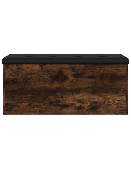 Panca Portaoggetti Rovere Fumo 102x42x45 cm Legno Multistrato