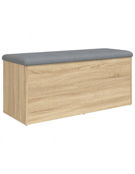 Panca Portaoggetti Rovere Sonoma 102x42x45 cm Legno Multistrato