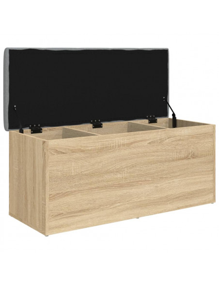 Panca Portaoggetti Rovere Sonoma 102x42x45 cm Legno Multistrato