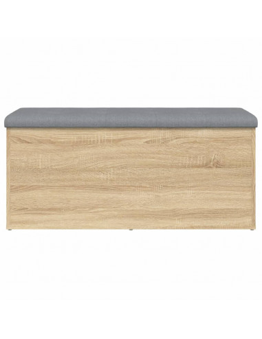 Panca Portaoggetti Rovere Sonoma 102x42x45 cm Legno Multistrato
